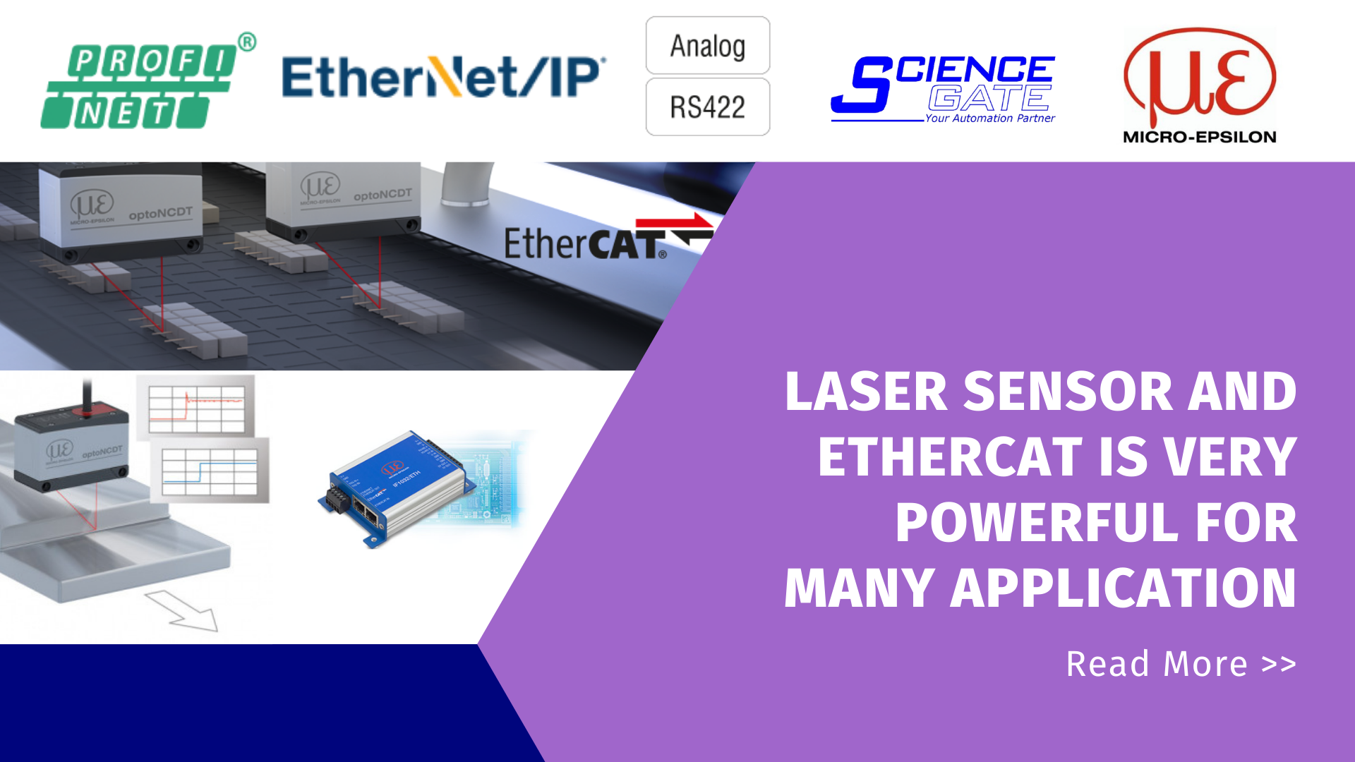 Laser Sensor and EtherCat is very powerful for many application 1