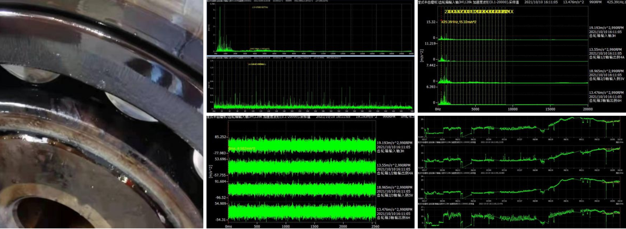 Vibration monitoring on bearing shaft
