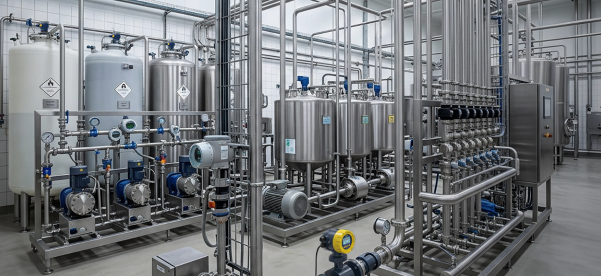 Industrial tanks and liquid level monitoring application